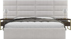 Vänt Upholstered Wall Panels - King/Cal King Size Wall Mounted Headboards - Ribbed Stone - Twin/King - Set of 4 Panels (Each Individual Panel 39"x11.5")