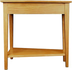 Leick Home 10074-DS Recliner Wedge Side Table with Shelf, Desert Sand