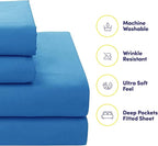 Sweet Home Collection 7 Piece Comforter Set Bag Solid Color All Season Soft Down Alternative Blanket & Luxurious Microfiber Bed Sheets, Mediterranean, Queen