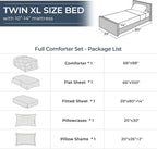 HEVUMYI Twin-XL Comforter Set - 5-Piece All Season Bed in a Bag Twin-XL, Ultra Soft Bedding Set with Comforter, Flat Sheet, Fitted Sheet, Pillowcases, Pillow Shams, Sage Green & Light Grey