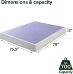 ZINUS Edgar 8 Inch Bamboo Box Spring, Mattress Foundation, Sturdy Bamboo Structure, Low Profile, Easy Assembly, King