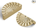 Brushed Gold Cabinet Pulls 10 Pack 3 Inch Modern Drawer Handles Kitchen Cupboard Half Moon Bathroom Dresser Sunflower Cup Flat Pull SH-BG76-10