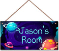 Personalized Universe Sign Custom Name Science Fiction Theme Sign For Kids Room Wall Art Décor Outer Space Art Wall Decor For Boys Room Bedroom Nursery Door For Girls Bedroom
