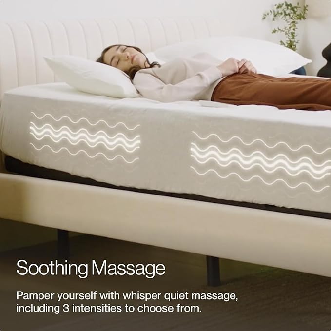 Nectar Premier Split King Adjustable Base & 13” Mattress (New Version) - Head & Foot Incline - Medium Firm Memory Foam - Cooling Upgrade - 3 Massage Settings - 365-Night Trial & Forever Warranty