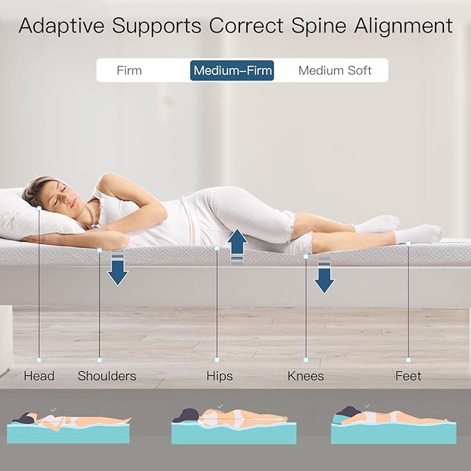 Airensky 4 Inch Memory Foam Mattress Topper, Cooling Gel Infused High Density King (76"x80") Topper with Removable Skin-Friendly Cover, Bed Topper for Pressure Relief Back Pain, CertiPUR-US Certified