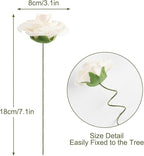MACTING 30PCS Artificial Glitter Roses Real Looking Fake Flowers with Stem White Foam Roses for Wedding Bouquet Centerpieces Party Wreath Home Easter Spring Mothers Day Decorations