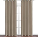 NICETOWN Taupe Blackout Curtains 86" Long, 55" Wide, 2 Pieces for Office, Dining, Guest Room - Sound Reducing, Heat and Cold Block Panels for Modern Decorative