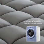 COONP Full XL Mattress Topper, Extra Thick Pillowtop, Cooling Plush Mattress Pad Cover Bed Topper Protector with 8-21 Inch Deep Pocket (Grey, Full XL)