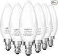SHINESTAR E12 LED Candelabra Light Bulbs 40 Watt Equivalent, 5000K Daylight White 470 Lumen Chandelier Bulb, 6W B11 Candle Small Base Ceiling Fan Light Bulbs, Non-Dimmable, Pack of 6