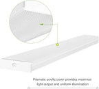 hykolity 4 Pack 4FT LED Wraparound Light 40W 4 Foot LED Shop Lights for Garage, [2-lamp 32W Fluorescent Equiv.] 4400lm 4000K Wrap Light, Flushmount Office Ceiling Light Fixture ETL Listed