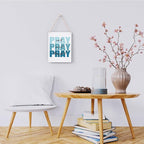Pink Bible Verses Wall Decor, Christian Inspirational Wooden Sign Art for Home, Porch, Bedroom, Living Room, Office - Women's Room Decor