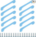uxcell 10 Pack Plastic Cartoon Drawer Pulls, 5" ABS Closet Wardrobe Door Handle Furniture Accessory for Home Kitchen Cupboard, Blue