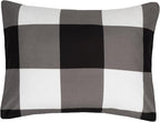 5 Piece Comforter Set Bed in a Bag Buffalo Check Christmas Print All Season Soft Down Alternative Bedding Comforter Set & Luxurious White Microfiber Bed Sheets, Twin, Buffalo Plaid Black/White