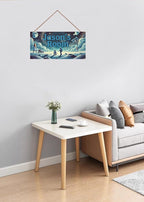 Personalized Name's Door Sign For Boys Room, Outer Space Theme Wall Art Decor, Astronaut Art Nursery Kids Room Decor