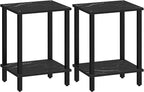TUTOTAK End Table, Set of 2, Side Table, Nightstand, 2-Tier Storage Shelf, Sofa Table for Small Space, Living Room, Bed Room TB01BMK035