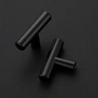 1 Pack Matte Black Cabinet Knobs - Kitchen Cabinet Knobs Black Cabinet Pulls for Kitchen Cabinet Drawer Stainless Steel Dresser Knobs for Cabinet Hardware 2in Length Single Hole T Bar