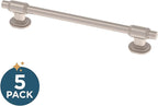 Franklin Brass Adjusta-Pull (5-Pack) Adjustable Drawer Pulls | Fits 1-3/8 to 6-5/16 Inch Hole Centers | Satin Nickel Cabinet Handles| Fluted Edge P49105-SNM-B