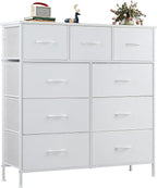 OLIXIS Dresser for Bedroom with 9 Drawers, Tall Fabric Dresser for Storage and Organization, Bedroom Dressers, Chest of Drawers for Living Room, Closet