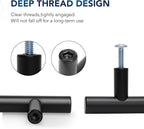 JOY DECOR 10 Pack Cabinet Handles, Black Cabinet Pulls, 8-3/4 in Hole Center Kitchen Hardware, Stainless Steel T Bar Handles for Dresser Drawers
