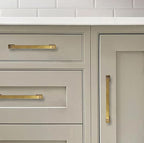 Khtumeware 10 Pack 8 Inch Brushed Brass Cabinet Handles & Pulls - Gold Drawer Hardware