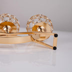 VINCIGANT Gold Candle Holders for Table Centerpiece, 3 Arms Metal Candelabra Candlestick Holders for Home Decor, Wedding, Dinning, Party, Anniversary,Christmas Halloween Decorations