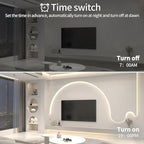 32.8ft COB LED Strip Lights 6000K White Dimmable DC 24V Flexible LED Tape Light for Bedroom, with Remote and app Control LED Light Strip,for DIY Home Decoration（White