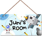 Personalized Signs Customized Sign Astronaut Sign, Custom Name for Nursery Bedroom Kids Room Wall Art Decor Outer Space Themed Decor For Boys Room Girls Bedroom