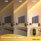 Lamomo LED Neon Lights, 24V Warm White Dimmable LED Rope Lights, 65.6ft Waterproof Flexible LED Strip Lights, Silicone 3000K Neon LED Strip for Bedroom Indoor Outdoor Decor