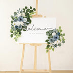 Artificial Flowers Decorations Pack of 2,Centerpieces for Wedding Reception Backdrop Decoration, Floral Decor Wall Home Entryway OutdoorDecorations (Serene Dusty Blue)
