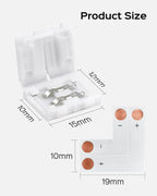 JACKYLED 10mm 2-Pin LED Strip Connectors for LED Strip Lights, Total 22Pcs Corner Connectors Kit for Unwired Gapless Solderless Adapter Extension - 10mm 2pin 10 Pack
