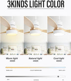 Sofucor Ceiling Fan with Lights, 52 Inch Mordern Wood Ceiling Fan with Remote for Indoor Farmhouse Bedroom Living Room Outdoor Patio Porch, Reversible DC Motor, Noiseless