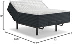 Signature Design by Ashley Hybrid 1400 14 Inch Extra Plush Gel Memory Foam Mattress with Edge Support for Pressure Relief, California King, Fiberglass Free, Mattress in A Box