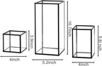 PHOSPHOR Glass Hurricane Candle Holder Set of 3 PCS Black Hurricane Candleholders for Wedding Party Holiday Birthday Home Decor Lanter