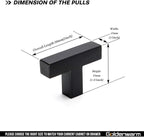 goldenwarm 10 Pack Single Hole Black Cabinet Knobs Kitchen Cabinet Handles Stainless Steel Cabinet Hardware Black Knobs Handles Pulls for Bathroom Cabinets and Cupboard, 2in(50mm) Overall Length