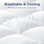 CYMULA Queen Mattress Topper Waterproof, Cooling Pillow Top Mattress Topper, Extra Thick Mattress Pad Cover with 8-21 Inch Elasticated Deep Pockets, Plush Down Alternative Fill Mattress Protector