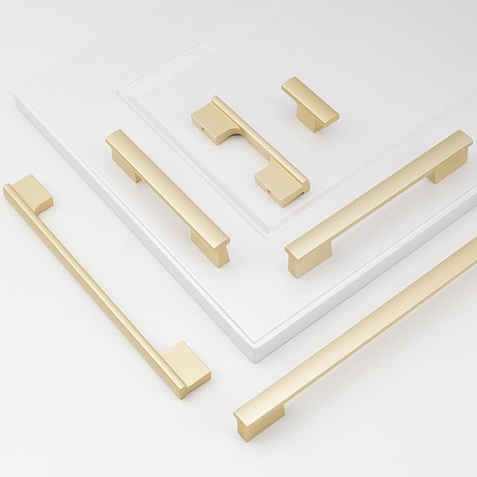 30 Pack Kitchen Cabinet Knobs Brushed Gold Cabinet Knobs Drawer Knobs Solid Kitchen Hardware