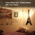 Brizled Christmas Lights, 600 Count 139.2ft Incandescent Mini Lights, Connectable 120V UL Certified for Xmas Wedding Bedroom Porch Decor, White Wire, Warm White