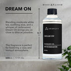 Dream On Diffuser Oil, 16.9 FL Oz, 500 mL, Luxury Hotel Scent Diffuser Oil for Home, Office & Spa, Fragrance Essential Oils for Aromatherapy, Aloe Vera & Cedarwood.