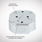 Westinghouse 0110000 Saf-T-Brace for Ceiling Fans, 3 Teeth, Twist and Lock,Silver(Pack of 1)