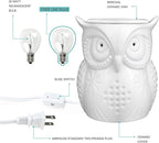 STAR MOON Owl Wax Melt Warmer for Home Décor, Wax Warmer for Wax Melt, Scentsy Wax Warmer, 3D, No Flame, Removable Dish, with One More Bulb (The Owl of Athena)