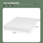 PayLessHere Gel Memory Foam Mattress 8 inch Mattress, CertiPUR-US Certified,Breathable Bed Mattress for Cooler Sleep Supportive & Pressure Relief,Removable Soft Cover,White Queen