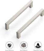 Ravinte 20 Pack 6-1/4 Inch Kitchen Square Cabinet Handles Satin Nickel Pulls Brushed Nickel Kitchen Cabinet Hardware Handles for Cupboard Drawer Pulls