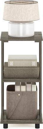 Furinno Romain 2-Tier Tall End Table, French Oak