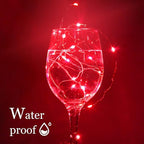 15 Packs 20 Led Red Fairy Lights Battery Operated 6.6ft Silver String Lights Waterproof Firefly Starry Light for Bedroom Dorm DIY Table Centerpieces Halloween Christmas Party Decor