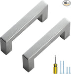 Ravinte 40 Pack 3 Inch Cabinet Pulls Brused Nickel Kitchen Cabinet Handles Square Kitchen Hardware for Cabinet