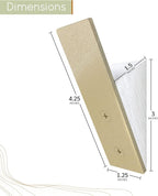 Homeforia Gold Wall Coat Hooks, High End White Wood & Gold Metal Wall Mounted Clothing Hook, Mid-Century Modern Clothes Hooks, Heavy Duty Wooden Hook for Hanging Coats, Hats, Towels & More, Set of 10