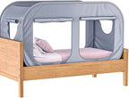 TidyFriend Twin Bed Tent, Pop-Up Privacy Canopy & Tent Beds for Kids and Adults – Cozy, Light Blocking, Breathable Pongee Fabric for Sleep, Play, or Study, Collapsible Design (Modern Grey)