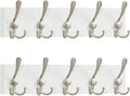 SKOLOO Creations White Solid Wood Wall Mounted Coat Rack, 5 Hooks, 17" Long - Kitchen, Mudroom, Entryway, Bathroom - Includes Mounting Hardware, Wall Coat Hanger, Towel Rack, Pack of 2