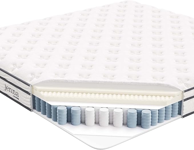 Modway Jenna 8” Innerspring and Memory Foam King Mattress With Individually Encased Coils