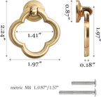 Cupboard Knobs Cabinet Knobs Drawer knobs, Zinc Alloy Gold Knobs for Dresser, Cupboard Knobs for Kitchen, Bathroom (Style C-2)